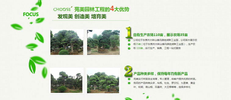 苑美園林營銷型網(wǎng)站制作案例